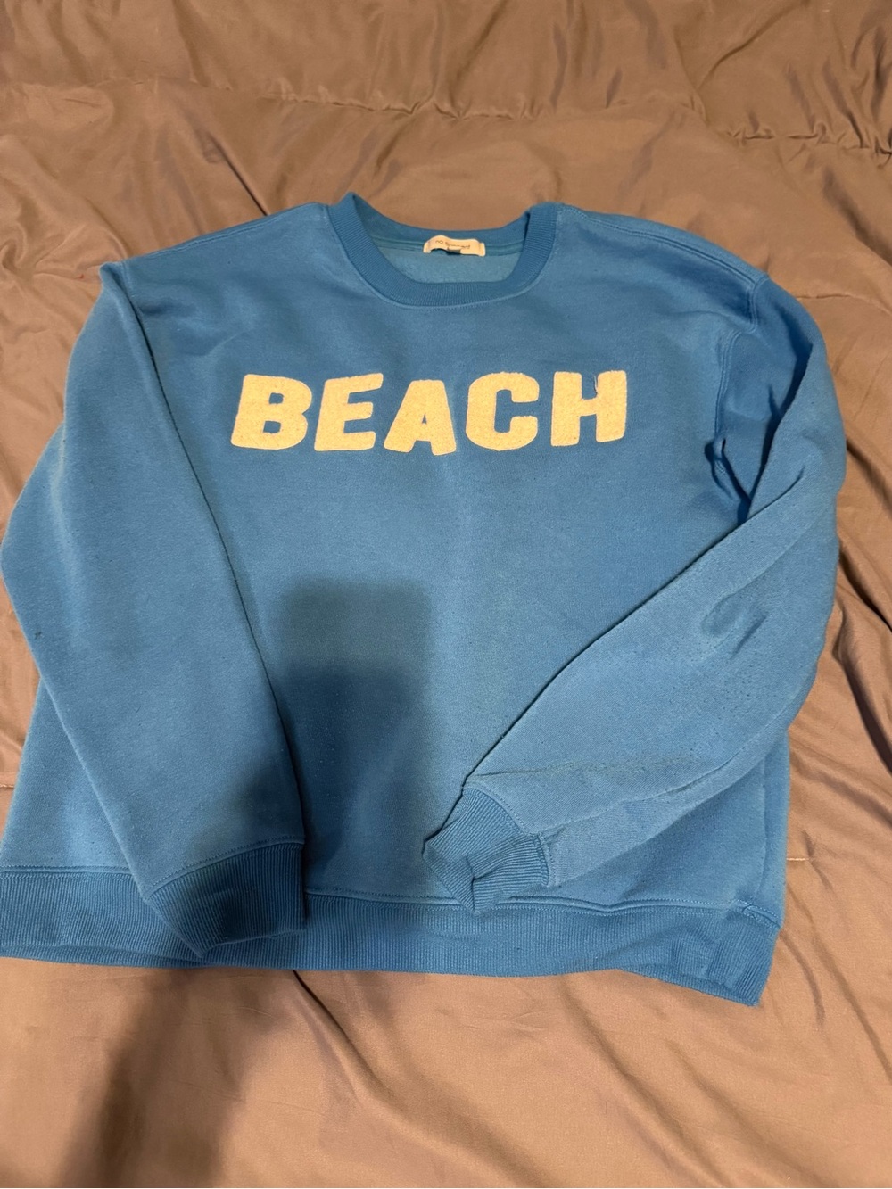 Blue 'BEACH' Crewneck Sweatshirt